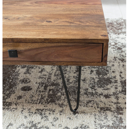 Artikelbild 10 für WOHNLING Couchtisch rechteckig Massivholz sheesham 110,0 x 60,0 x 40,0 cm, 1 St., Artikelnummer 905032