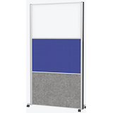 Artikelbild 1 für MAUL Akustik-Trennwand MAULconnecto 9651795, blau, dunkelgrau, weiß 100,0 x 182,0 cm mit Rollen, 1 St., Artikelnummer 156879