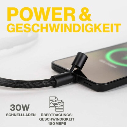 Artikelbild 4 für Aqiila® LANYARD Handykette Ladekabel schwarz, Kabellänge: 0,3 - 1,5 m, 30 Watt, Artikelnummer 739864