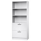 Artikelbild 1 für HAMMERBACHER Regalschrank 7300 SG, V7300/W/W/SG weiß 80,0 x 42,0 x 200,4 cm, 1 St., Artikelnummer 863980