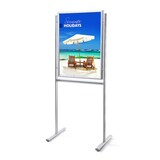 Artikelbild 1 für Showdown® Displays Kundenstopper silber DIN A1 2 Fächer 71,5 x 50,0 x 185,0 cm, 1 St., Artikelnummer 692677