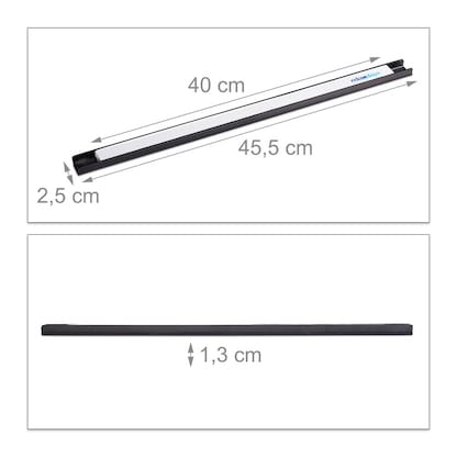 Artikelbild 6 für relaxdays Magnetleisten schwarz 2,5 x 45,5 cm, 3 St., Artikelnummer 381651