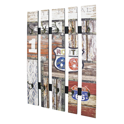 Artikelbild 3 für HAKU Möbel Wandgarderobe 32850 bunt Holz 10 Haken 65,0 x 100,0 cm, Artikelnummer 552362