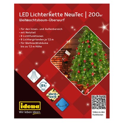 Artikelbild 7 für Idena NewTec 200er LED Lichternetz grün 1,5 m, 1 St., Artikelnummer 761657
