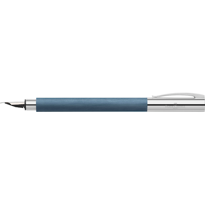 Artikelbild 3 für FABER-CASTELL Ambition Edelharz Patronenfüller blau/silber M (mittel), 1 St., Artikelnummer 100379