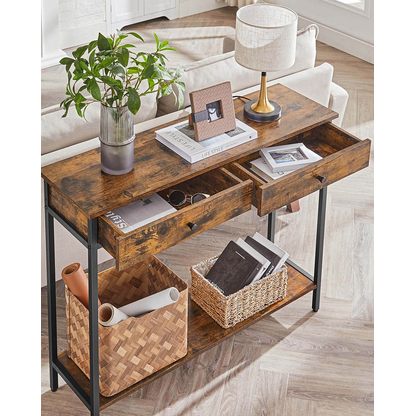 Artikelbild 5 für VASAGLE Konsolentisch rechteckig Spanplatte braun 100,0 x 30,0 x 80,0 cm, 1 St., Artikelnummer 290029