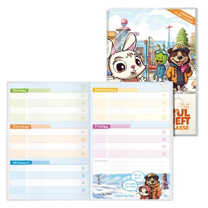 Artikelbild für Häfft® Verlag Hausaufgabenheft 1. und 2. Klasse liniert DIN A5 ohne Rand, 96 Blatt, 1 St., Artikelnummer 590709