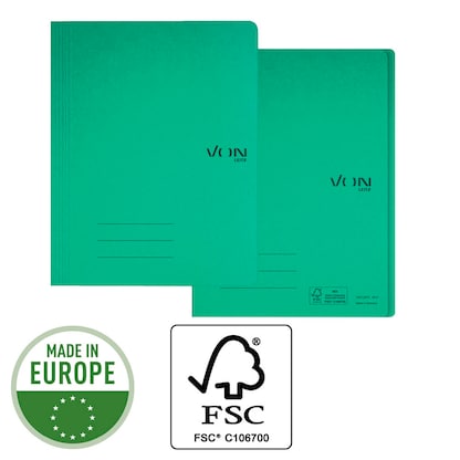 Artikelbild 4 für VON LEITZ Schnellhefter Karton grün DIN A4, 1 St., Artikelnummer 635357