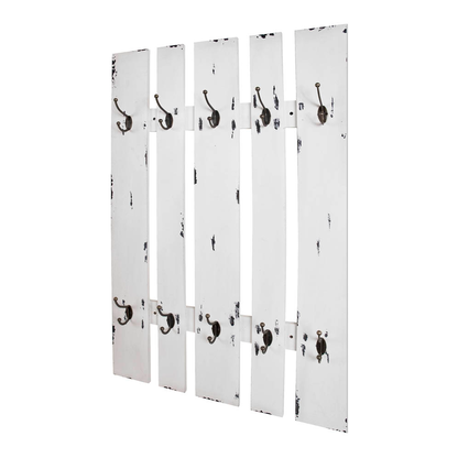 Artikelbild 2 für HAKU Möbel Wandgarderobe 32350 weiß Holz 10 Haken 65,0 x 100,0 cm, Artikelnummer 552402