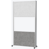 Artikelbild 1 für MAUL Akustik-Trennwand MAULconnecto 9655395, dunkelgrau, hellgrau, weiß 100,0 x 182,0 cm mit Rollen, 1 St., Artikelnummer 156889