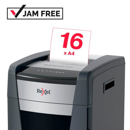 Artikelbild 8 für Rexel XP516+ Aktenvernichter mit Partikelschnitt P-5, 2 x 15 mm, bis 16 Blatt, grau, Artikelnummer 255857