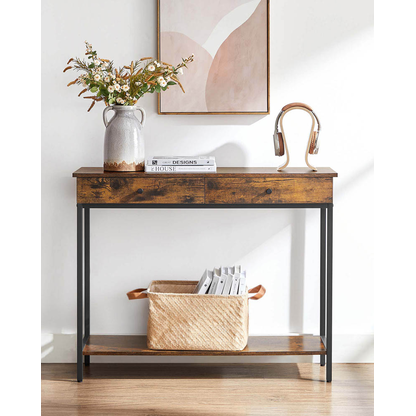 Artikelbild 6 für VASAGLE Konsolentisch rechteckig Spanplatte braun 100,0 x 30,0 x 80,0 cm, 1 St., Artikelnummer 290029