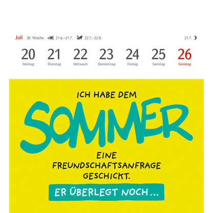 Artikelbild 11 für Harenberg Postkartenkalender Typo Sprüche 2026, 1 St., Artikelnummer 551289