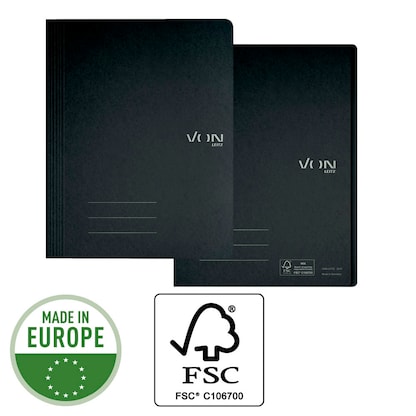 Artikelbild 4 für VON LEITZ Schnellhefter Karton schwarz DIN A4, 1 St., Artikelnummer 635369