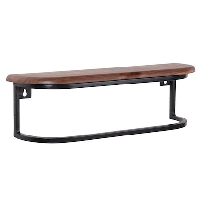 Artikelbild für WOHNLING Wandregal sheesham, schwarz 50,0 x 13,0 x 15,0 cm, 1 St., Artikelnummer 208567