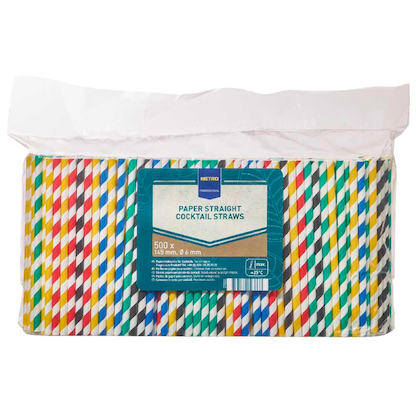 Artikelbild für 500 METRO PROFESSIONAL Strohhalme farbsortiert, Artikelnummer 798789