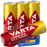 Artikelbild 1 für VARTA Batterien LONGLIFE Max Power Alkali-Mangan Mignon AA 1,5 V, 4 St., Artikelnummer 743567