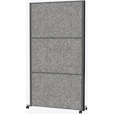 Artikelbild 1 für MAUL Akustik-Trennwand MAULconnecto Uplight 9661189, dunkelgrau 100,0 x 182,0 cm mit Rollen, 1 St., Artikelnummer 156921
