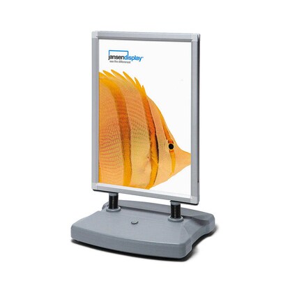 Artikelbild für Showdown® Displays Kundenstopper Windtalker silber DIN B2 2 Fächer 63,5 x 59,0 x 98,2 cm, 1 St., Artikelnummer 692710