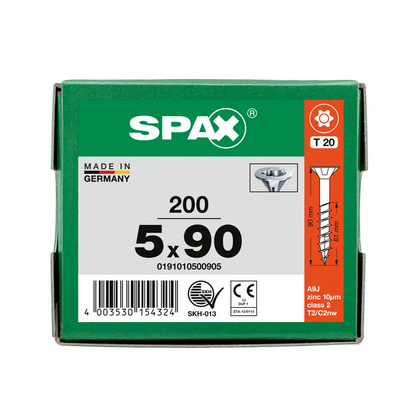 Artikelbild 8 für SPAX® Universalschrauben T20 Senkkopf WIROX 0191010500905 5 mm x 90 mm, 200 St., Artikelnummer 395998