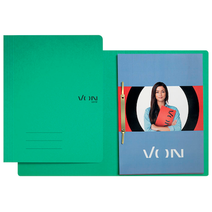 Artikelbild 5 für VON LEITZ Schnellhefter Karton grün DIN A4, 1 St., Artikelnummer 635357