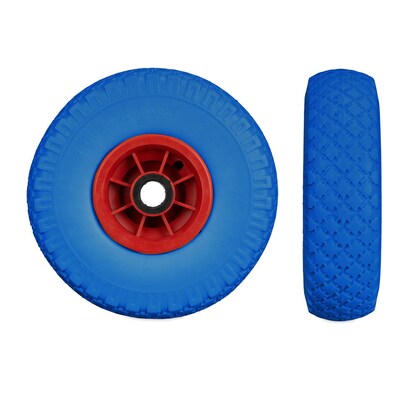 Artikelbild 2 für relaxdays Sackkarrenräder luftbereift blau, rot Kunststoff Felgen, Achse 2,5 cm, Artikelnummer 452272