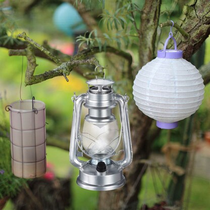 Artikelbild 5 für relaxdays LED Laterne silber 11,5 cm, 1 St., Artikelnummer 644821