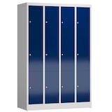 Artikelbild 1 für ClassiX Schließfachschrank enzianblau, lichtgrau X-520341, 12 Schließfächer 118,5 x 50,0 x 180,0 cm, Artikelnummer 188559