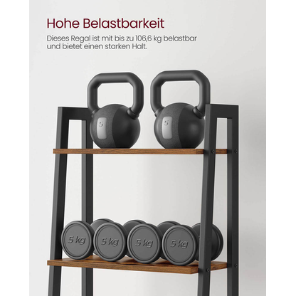 Artikelbild 7 für VASAGLE Bücherregal braun, schwarz 56,0 x 32,0 x 172,0 cm, 1 St., Artikelnummer 262834