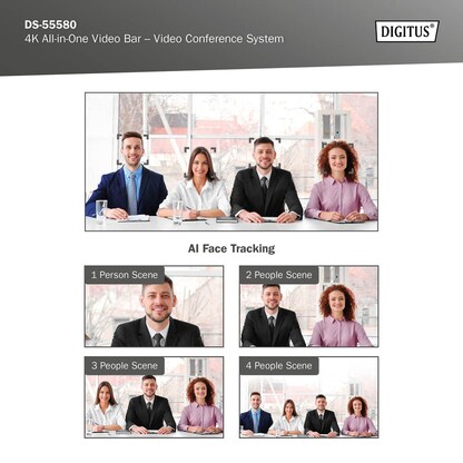 Artikelbild 2 für DIGITUS DS-55580 Konferenzkamera mit Mikrofon schwarz, Artikelnummer 468946