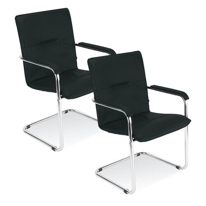 Artikelbild für Nowy Styl Besucherstühle Rumba RUMBA CR SP01 schwarz Leder, 2 St., Artikelnummer 487076