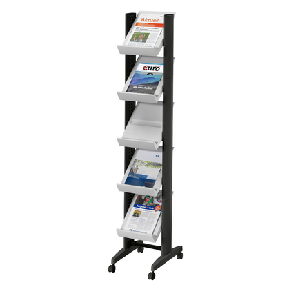 Artikelbild 2 für PAPERFLOW Prospektregal grau DIN A4 5 Fächer 35,0 x 38,5 x 167,5 cm, 1 St., Artikelnummer 589663