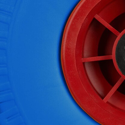 Artikelbild 9 für relaxdays Sackkarrenräder luftbereift blau, rot Kunststoff Felgen, Achse 2,5 cm, Artikelnummer 452272