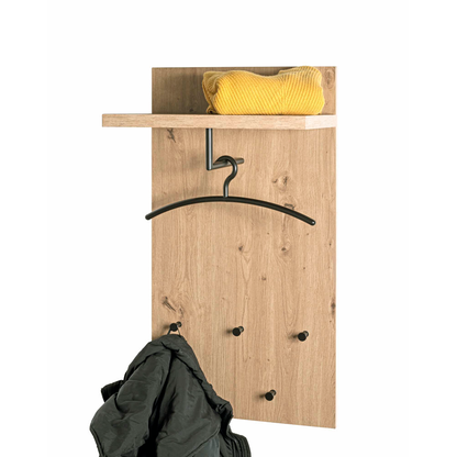 Artikelbild für HAKU Möbel Wandgarderobe 54439 eiche Holz 5 Haken 48,0 x 90,0 cm, Artikelnummer 340477