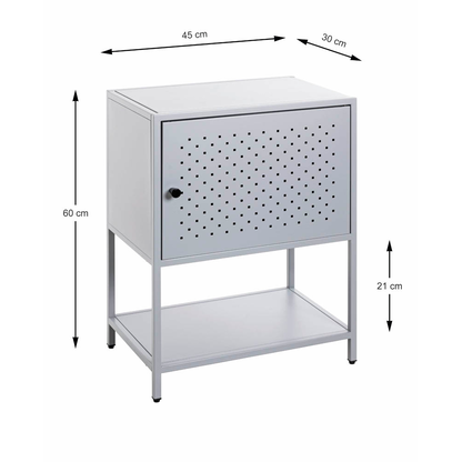 Artikelbild 2 für HAKU Möbel Konsole Nachttisch rechteckig Metall grau 45,0 x 30,0 x 60,0 cm, 1 St., Artikelnummer 339988