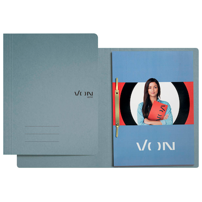 Artikelbild 5 für VON LEITZ Schnellhefter Karton grau DIN A4, 1 St., Artikelnummer 635499