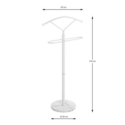 Artikelbild 3 für HAKU Möbel Herrendiener 81303 weiß Metall 50,0 x 105,0 cm, Artikelnummer 552863