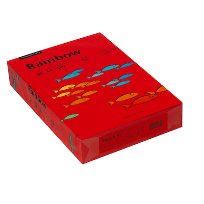 Artikelbild für Rainbow Kopierpapier COLOURED PAPER intensivrot DIN A4 80 g/qm 500 Blatt, Artikelnummer 319350