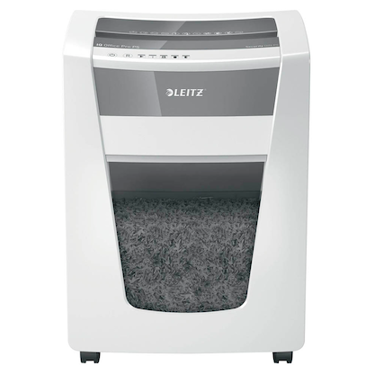 Artikelbild 3 für LEITZ IQ Office Pro Aktenvernichter mit Partikelschnitt P-5, 2 x 15 mm, bis 15 Blatt, weiß, Artikelnummer 634574