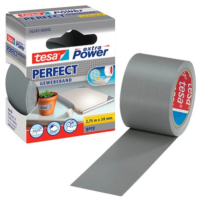 Artikelbild für tesa extra Power® Perfect Gewebeband grau 38,0 mm x 2,75 m 1 Rolle, Artikelnummer 111013