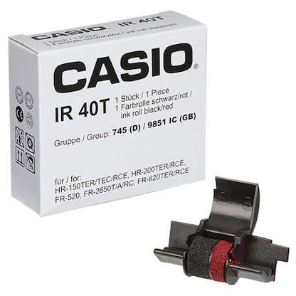 Artikelbild für CASIO IR-40T-2 (Gruppe 745) schwarz/rot Farbrolle, Artikelnummer 473095