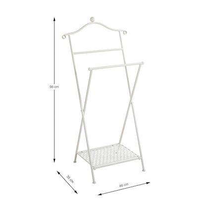 Artikelbild 3 für HAKU Möbel Herrendiener 81316 weiß Metall 46,0 x 98,0 cm, Artikelnummer 553012
