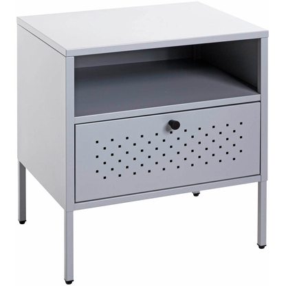 Artikelbild für HAKU Möbel Konsole Nachttisch rechteckig Metall grau 45,0 x 35,0 x 50,0 cm, 1 St., Artikelnummer 340057