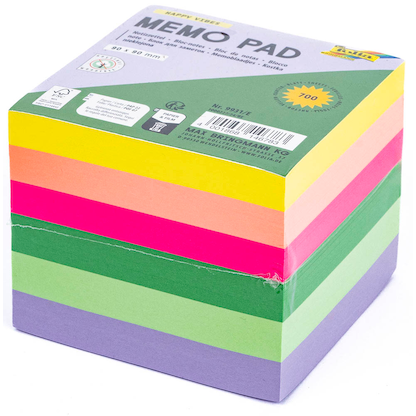 Artikelbild für folia HAPPY VIBES Notizzettel lose bunt 9,0 x 9,0 cm, 700 Blatt, 1 St., Artikelnummer 690509