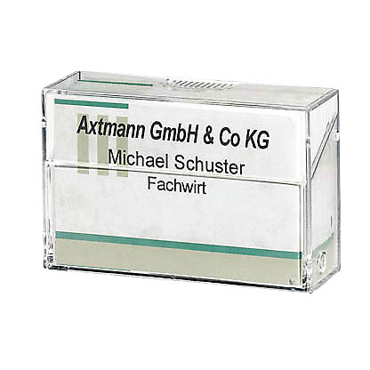 Artikelbild für SIGEL Visitenkartenbox glasklar, für bis zu 100 Visitenkarten, Artikelnummer 421172