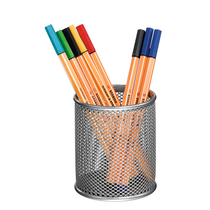 Artikelbild für Zeller Stiftehalter Meshline alufarben Metall, lackiert 8,3 x 8,3 x 9,5 cm, Artikelnummer 552539