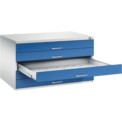 Artikelbild für CP 7200 Planschrank lichtgrau, enzianblau 5 Schubladen 135,0 x 96,0 x 76,0 cm, 1 St., Artikelnummer 682760