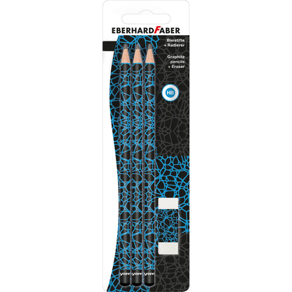 Artikelbild für EBERHARD FABER Bleistift-Set HB schwarz/neon blau, 1 Set, Artikelnummer 106619