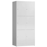 Artikelbild 1 für ClassiX Schließfachschrank lichtgrau X-523320, 6 Schließfächer 80,0 x 50,0 x 180,0 cm, Artikelnummer 188419
