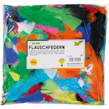 Artikelbild 1 für folia Federn mehrfarbig Flauschfedern MIX BUNT 100 g, 1 Pack, Artikelnummer 690448